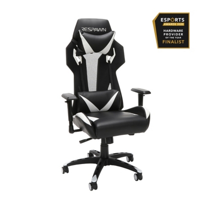 RESPAWN 205 Racing Style Gaming Chair, White/Black, large