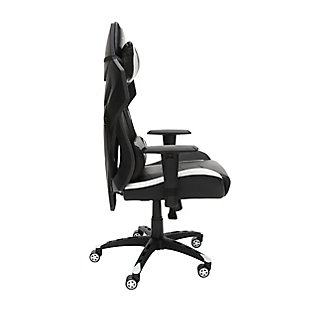 The RESPAWN® 205, in White, may seem like one of the most intense gaming chairs available but rest assured that it’s all cool when you sit down, thanks to its mesh back. By improving air circulation and airflow, the RSP-205 will keep you cool and collect in any intense situation. With ergonomically minded features like 130-degree tilt and 2D armrests, you can adjust this gaming chair to fit your needs. Tilt and lift controls are located beneath the seat, left and right respectively. The bonded leather seat offers support and comfort and holds up to 275 lb. The adjustable head and lumbar pillows let you control location for convenience. With 25 years of ergonomic workplace furniture experience, RESPAWN builds gaming furniture that is both durable and comfortable. An award-nominated brand, RESPAWN is committed to your satisfaction and covers this desk with our RESPAWN Limited Warranty. Online games can get intense, so arm yourself with this useful ergonomic gaming chair.GAMIFIED SEATING: A racecar-style gaming chair that provides luxury and comfort, whether it's used for intense gaming sessions and climbing to the top of the leaderboards or long work days. | ERGONOMIC COMFORT: This ergonomic chair has a steel tube frame design encased in molded foam which allows for highly-contoured support and an open back seat structure that allows for additional heat control. The adjustable headrest and lumbar support pillows deliver comfort that lasts. | 4D ADJUSTABILITY: Find your optimal position by raising or lowering your chair, tweaking the height of your armrests and reclining between 90 - 130 degrees with a 3 position tilt lock. Full 360 degrees of swivel rotation enable dynamic movement. | PROFESSIONAL GRADE: Stay cool and in control. A reinforced mesh backing increases airflow to regulate body temperature and enable lightweight support. Use as a gamer chair or an office chair. Includes 275 pound weight capacity. | WE'VE GOT YOUR BACK: An award-nominated brand, RESPAWN is committed to your satisfaction and covers this video game chair with the RESPAWN Limited Warranty and dedicated, year-round representative support. | RESPAWN Limited Warranty