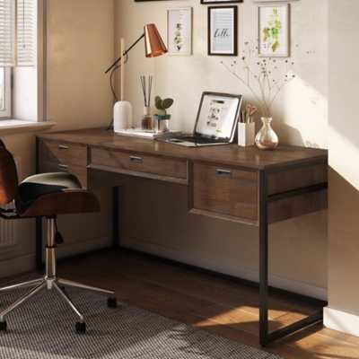 Simpli Home Banting Wide Desk in White