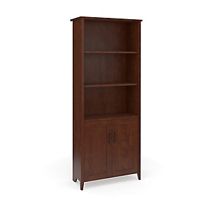 OFM Quarters and Craft Cedar Lane Collection Home Office Library Bookcase, in Tanned Cherry, , large