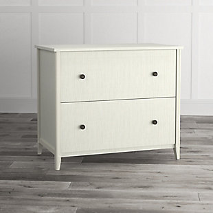 OFM Quarters and Craft High Tide Collection Home Office Lateral Filing Cabinet, in Weathered White, , rollover