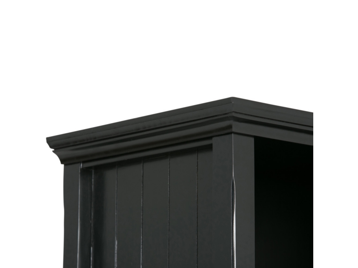 Simpli Home Acadian Wooden Rustic 9-Cube Bookcase, Black, large