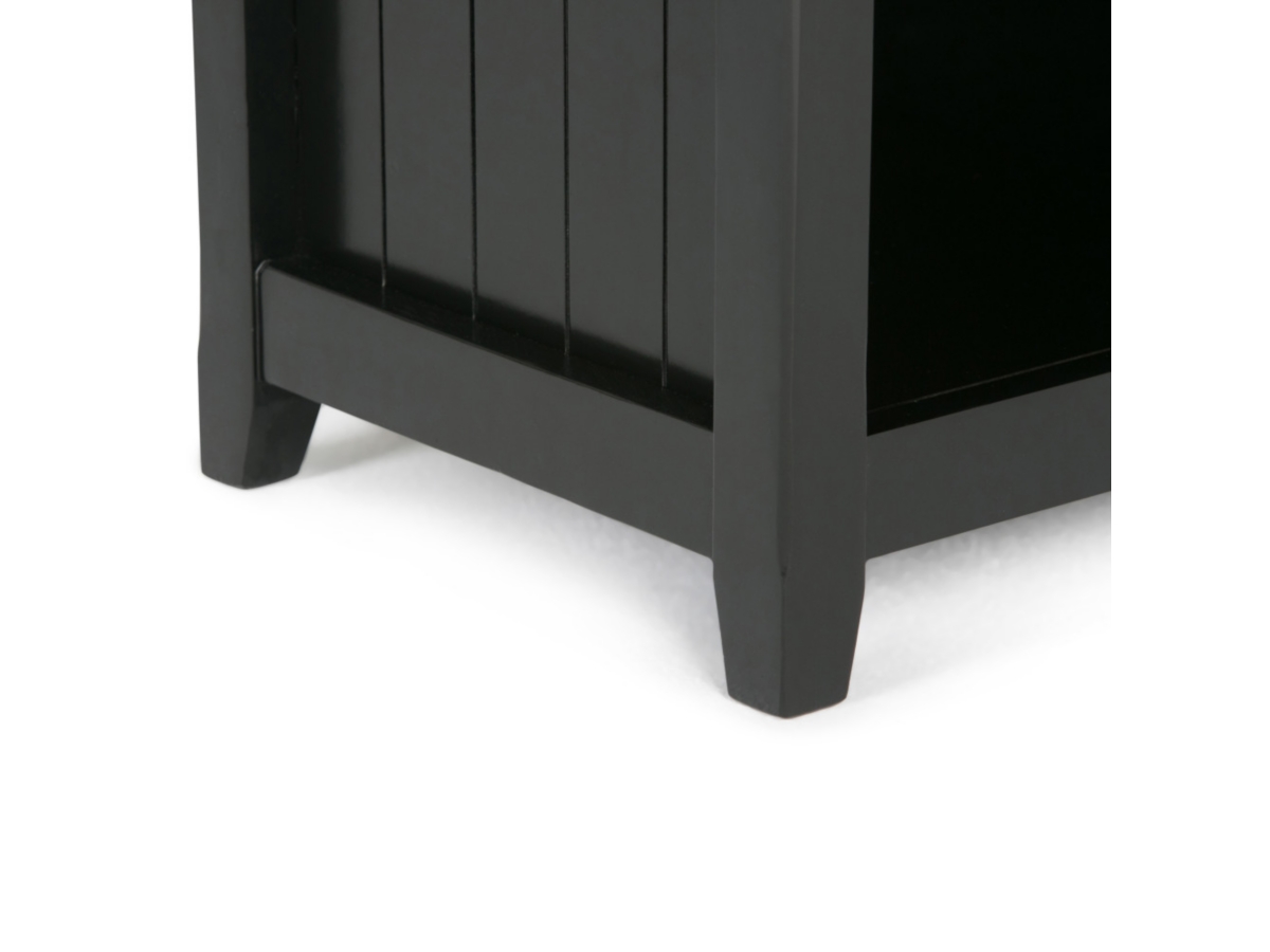 Simpli Home Acadian Wooden Rustic 9-Cube Bookcase, Black, large