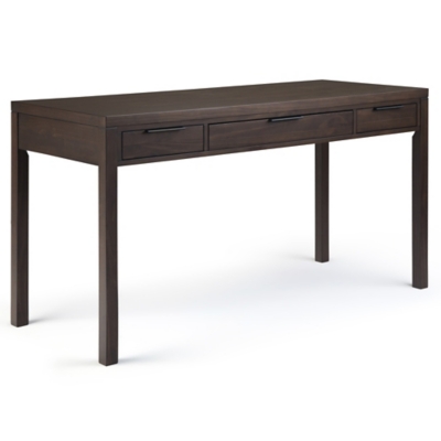 Simpli Home Hollander 60" Contemporary Desk, Brown/Dark Brown, large