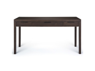 Hollander SOLID WOOD Contemporary 60 inch Wide Desk in Warm Walnut Brown