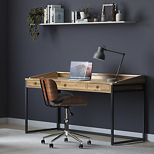 Simpli Home Ralston 60" Wooden Writing Desk, , rollover