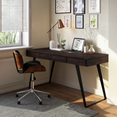 Simpli Home Lowry Industrial 54" Desk, Brown, large