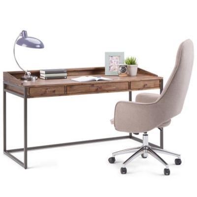 "Simpli Home Ralston 60" Office Desk", Brown