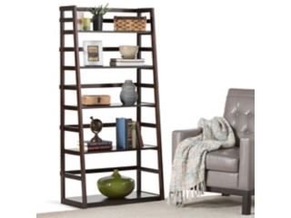 Simpli Home Acadian Ladder Shelf Bookcase