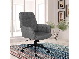 Techni Mobili Modern Tufted Office Chair with Arms