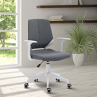 Techni Mobili Height Adjustable Mid Back Office Chair, Gray, rollover