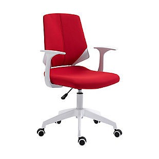 Techni Mobili Height Adjustable Mid Back Office Chair, Red, large