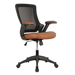 Techni Mobili Mid-Back Mesh Task Office Chair, Brown, large