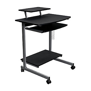Techni Mobili Compact Computer Cart With Storage, Graphite, large
