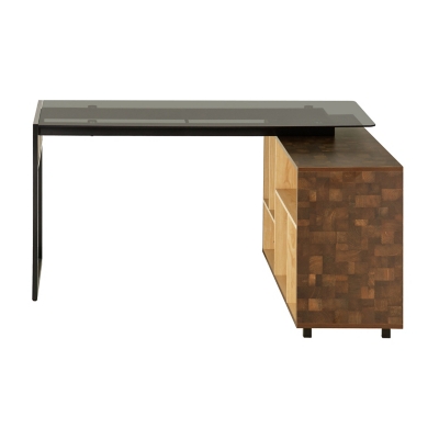 Techni Mobili L-Shape Corner Desk with Multiple Storage, , large