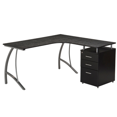 PC/タブレット ノートPC Techni Mobili L- Shaped Desk with File Cabinet | Ashley