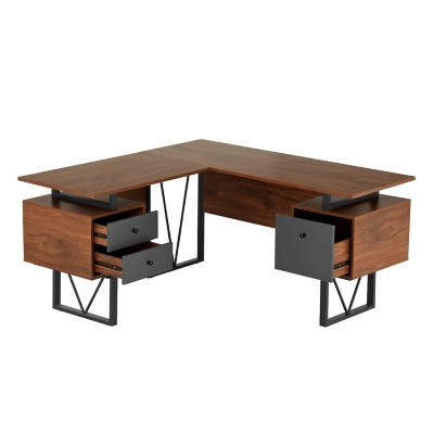 L shaped deals desk reversible