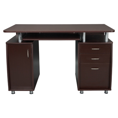 Techni Mobili Expandable Modern Desk - Mahogany