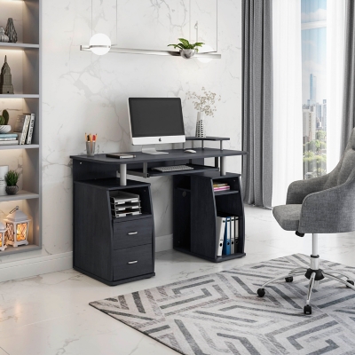 Techni Mobili Computer Workstation Desk With Storage, Espresso