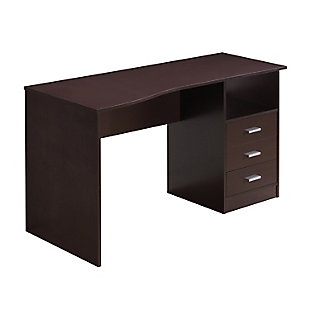 Techni Mobili Computer Desk with Drawers, Wenge, large