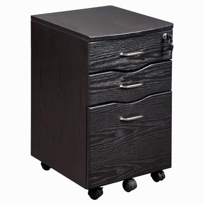 Techni Mobili Rolling Storage and File Cabinet, Espresso, large