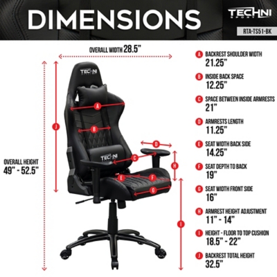 High top gaming discount chair