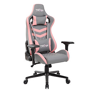 Techni Sport TS-83 Ergonomic High Back Racer Style PC Gaming Chair, Pink, large