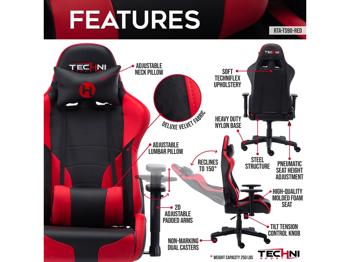 Techni Sport TS-90 PC Gaming Chair | Ashley