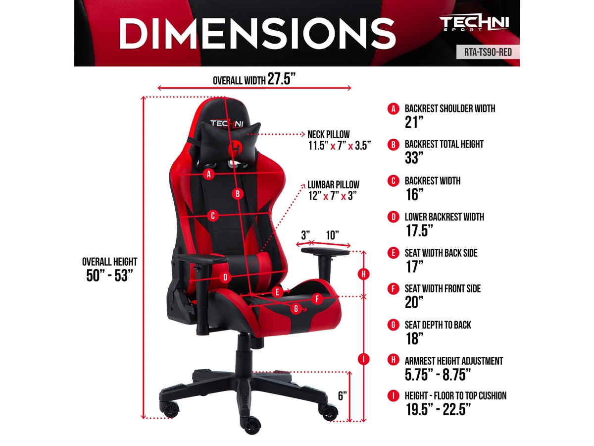 Techni Sport TS-90 PC Gaming Chair | Ashley