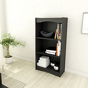 CorLiving Hawthorne 48" Tall Bookcase, Black, rollover