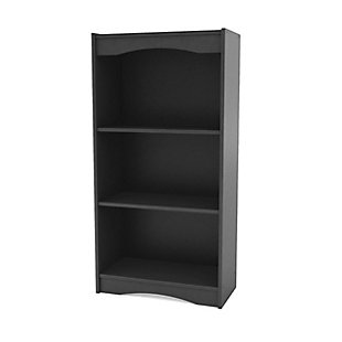 CorLiving Hawthorne 48" Tall Bookcase, Black, large