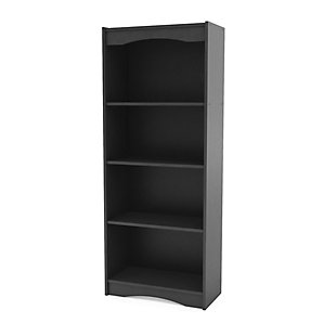 CorLiving Hawthorne 60" Tall Bookcase, Black, large