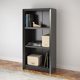 CorLiving Quadra 47" Bookcase, Black, rollover
