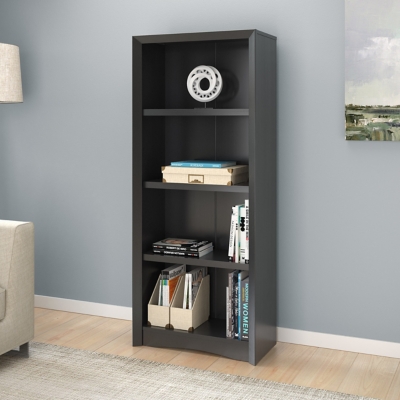 CorLiving Quadra 59" Bookcase, Black, rollover