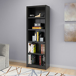 CorLiving Quadra 71" Bookcase, Black, rollover
