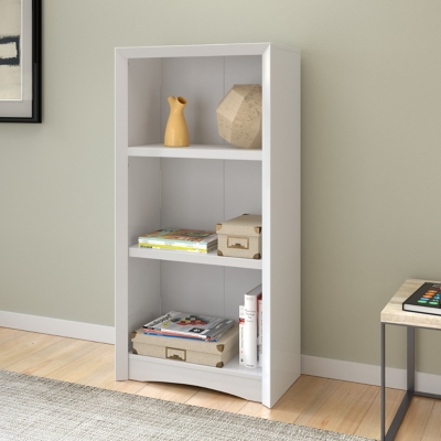 CorLiving Quadra 47" Bookcase, White, rollover
