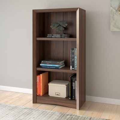 CorLiving Quadra 47" Bookcase, Walnut, rollover