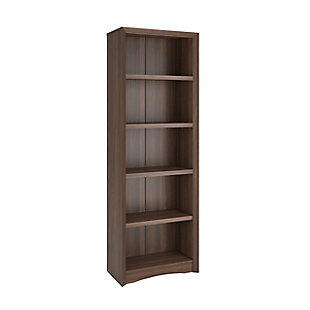 CorLiving Quadra 71" Bookcase, Walnut, large