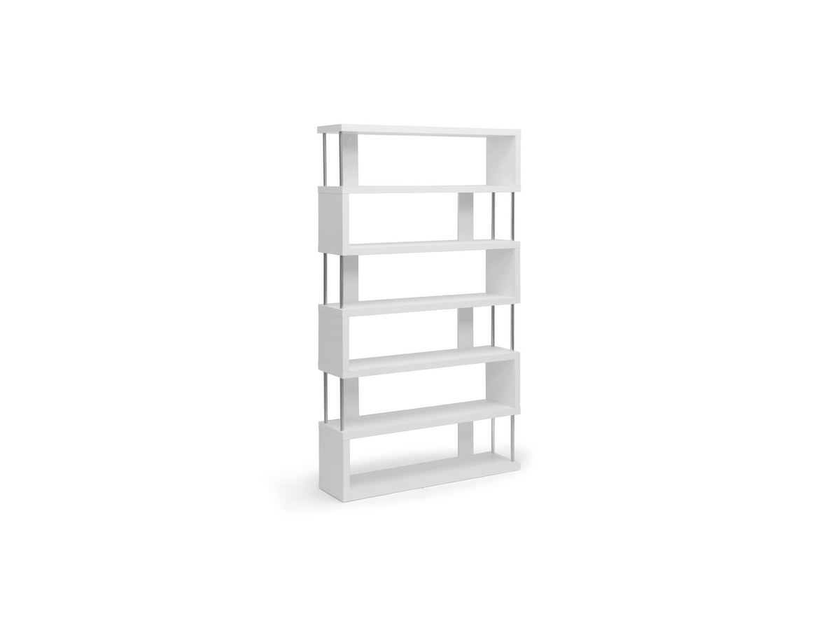 Baxton Studio Barnes 6 Shelf Modern Bookcase