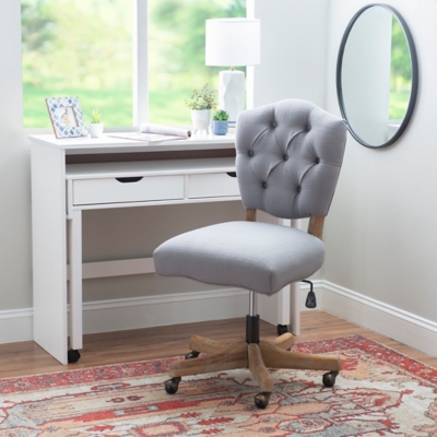 Linon Kelsey Office Chair, Gray, rollover