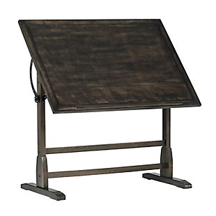 Studio Designs Vintage Solid Wood Desk with Adjustable Tilting Top, , large