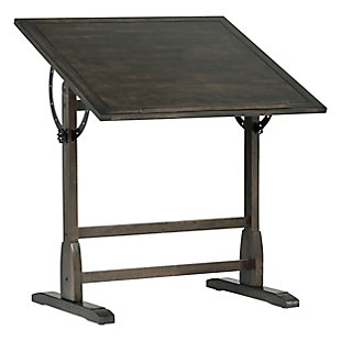 Studio Designs Vintage Wood Desk with Wide Adjustable Top, , large