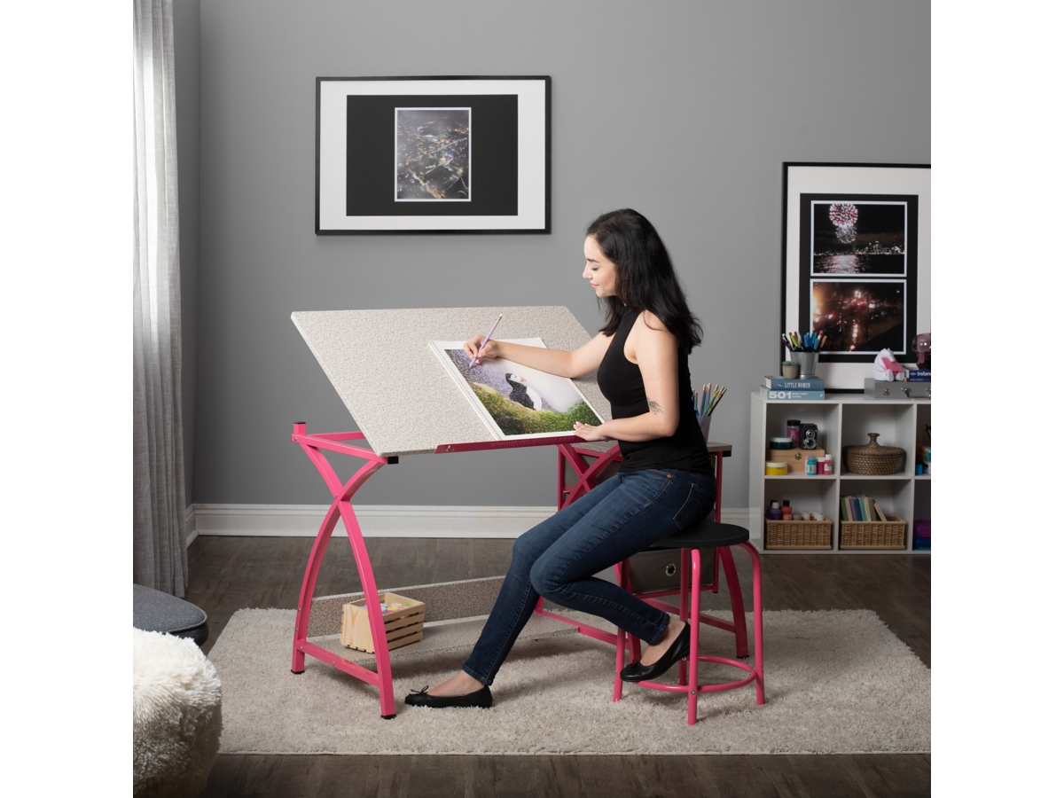 Studio Designs Comet Center Plus Drawing Table with Stool Ashley