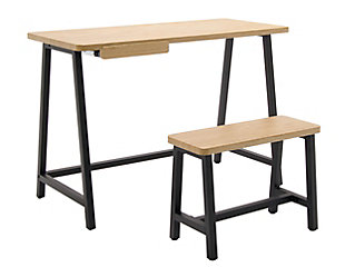 Calico Designs Ashwood Desk with Bench, , large
