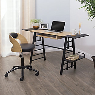 Calico Designs Ashwood Convertible Desk with Adjustable Shelves, , rollover