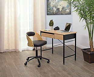 Calico Designs Ashwood Compact Desk with Storage Drawers, , rollover