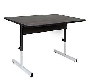 SD Studio Designs Adapta 47" Height Adjustable Desk, Black/Walnut, large