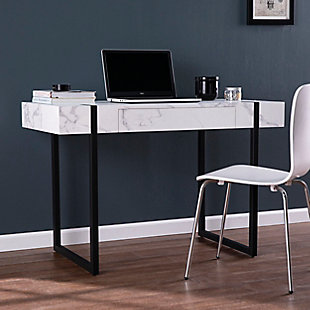 Southern Enterprises Kalyu Modern Faux Marble Desk, , rollover