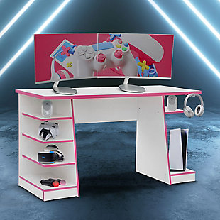 Techni Sport Jango Gaming Desk with Storage, , rollover