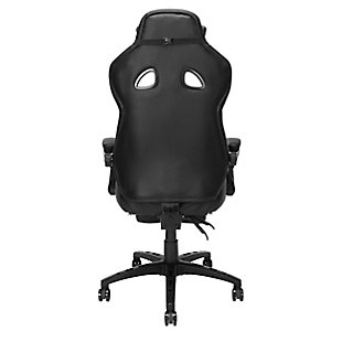 Bigger, better, and ready for more wins, the RESPAWN® 110 Pro delivers maximum comfort with more durable, thicker padding, premium accent stitching, and edgy design. The RSP-110 Pro features a 155-degree tilt, with infinite angle lock, allowing you to choose your best angle. The gaming chair features a built-in extendable footrest that brings a recliner vibe to your computer chair. The lumbar support region features a robust 2.75" of thick, dense foam to keep you comfortable during the most extreme all-nighter gaming sessions. The reimagined gaming seat is over 3" thick and is comprised of two layers of foam; the top layer is plush and the bottom layer features endurance foam support for an upgraded seating experience. The adjustable headrest pillow is slightly larger and can be moved as needed. Pneumatic seat height adjustment controls the seat's up and down movement to adapt to various user heights and the chair holds users up to 275 lb. With 25 years of ergonomic workplace furniture experience, RESPAWN builds gaming furniture that is both durable and comfortable. An award-nominated brand, RESPAWN is committed to your satisfaction and covers this chair with our RESPAWN Limited Warranty. Built for comfort, built to win.Segmented, padded design with upgraded foam | 155-degree tilt with infinite angle lock | Built-in extendable footrest | Over 3" thick seat | Integrated lumbar padding | Adjustable headrest pillow | Padded, pivoting armrests | Premium double stitch accents | Black carbon fiber inlay | Edgy, contrasting colors | Adjustable seat height: 48 - 51.2''